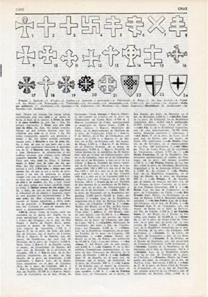 Bild des Verkufers fr LAMINA V12274: Tipos de cruces zum Verkauf von EL BOLETIN