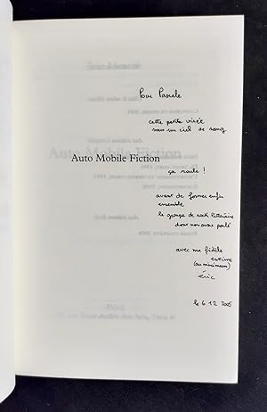 Imagen del vendedor de Auto Mobile Fiction - a la venta por Le Livre  Venir