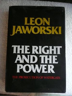 Imagen del vendedor de the right and the power: the prosecution of watergate a la venta por Redux Books