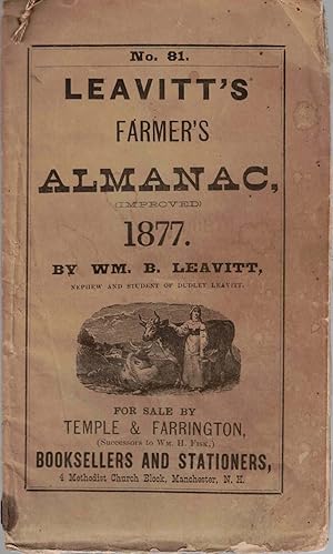 Image du vendeur pour Leavitt's Farmer's Almanac (Improved) 1877 mis en vente par Kenneth Mallory Bookseller ABAA
