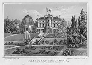 PENNOYRE,COUNTY BRECKNOCK IN SCOTLAND,Seat of Colonel L. Vaughan Watkins,1853 Steel Engraving,His...