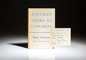 Bild des Verkufers fr A Citizen Looks At Congress zum Verkauf von The First Edition Rare Books, LLC