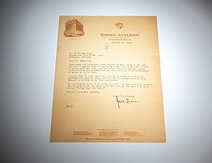 Dave Evans Signed Letter