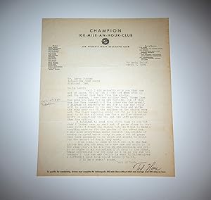 Letter from Ted Horn