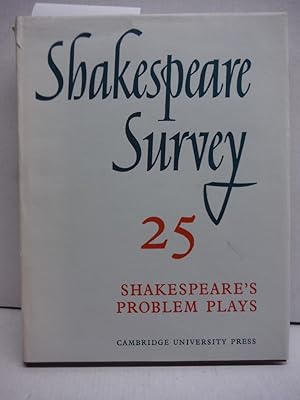 Immagine del venditore per Shakespeare Survey 25 Shakespeare's Problem Plays : An Annual Survey of Shakespearian Study and Production venduto da Imperial Books and Collectibles