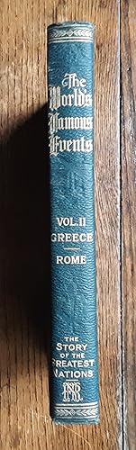 Bild des Verkufers fr The World's Famous Events Vol. 2 Greece and Rome zum Verkauf von Grandma Betty's Books