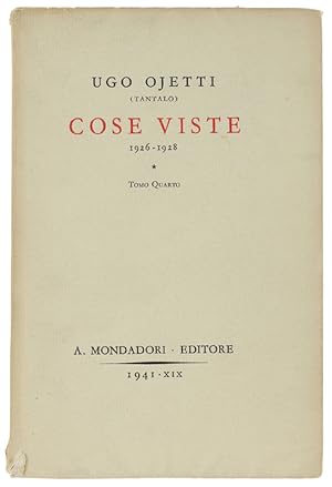 Imagen del vendedor de COSE VISTE. Tomo Quarto - 1926-1928: a la venta por Bergoglio Libri d'Epoca