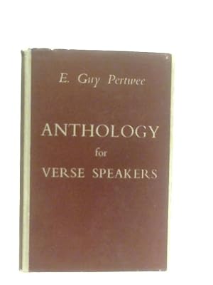 Bild des Verkufers fr Anthology for Verse Speakers zum Verkauf von World of Rare Books