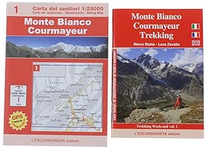 Bild des Verkufers fr MONTE BIANCO COURMAYEUR. Con carta escursionistica 1:25.000. Ediz. multilingue: zum Verkauf von Bergoglio Libri d'Epoca