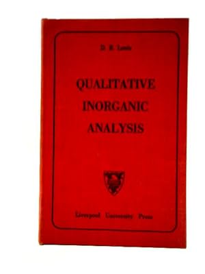 Bild des Verkufers fr Qualitative Inorganic Analysis zum Verkauf von World of Rare Books