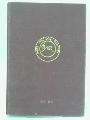 Bild des Verkufers fr Book Auction Records Volume 84 1986-87 zum Verkauf von World of Rare Books