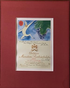 1982 Chateau Mouton Rothschild / Baron Philippe wine label lithograph, designed by John Huston an...