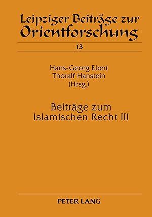 Seller image for Beitraege zum Islamischen Recht III for sale by moluna