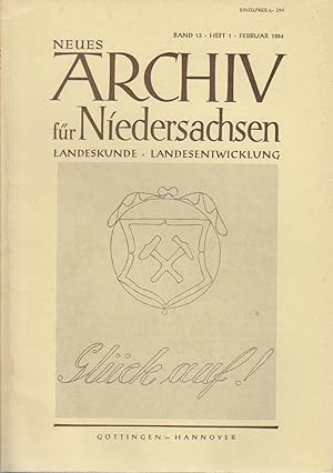 Neues Archiv für Niedersachsen. Band 13. (4 Hefte) Statistik. Landesplanung. Landeskunde.