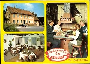 Bild des Verkufers fr Ansichtskarte / Postkarte Widdern an der Jagst, Grill-Restaurant Seehaus, Grillen am Tisch, Auenansicht zum Verkauf von akpool GmbH