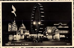 Bild des Verkufers fr Ansichtskarte / Postkarte Wien 2. Leopoldstadt sterreich, Prater Riesenrad bei Nacht zum Verkauf von akpool GmbH