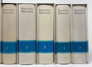 Bild des Verkufers fr Bayerische Bibliothek. Texte aus 12 Jahrhunderten. 5 Bnde Band 1 Mittelalter und Humanismus. Band 2 Die Literatur des Barock. Band 3 Die Literatur des 18. Jahrhunderts. Band 4 Von der Romantik bis zum Naturalismus. Band 5 Die Literatur im 20. Jahrhundert. zum Verkauf von Antiquariat REDIVIVUS