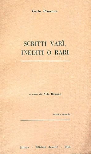 Bild des Verkufers fr Scritti vari, inediti o rari vol. 2 zum Verkauf von Librodifaccia