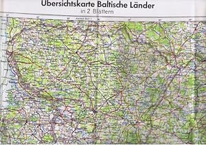 Übersichtskarte Baltische Länder in 2 Blättern. Hier Blatt 2. Maßstab 1:1000.000.