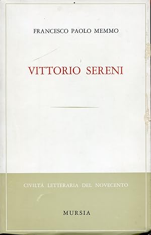 Bild des Verkufers fr Vittorio Sereni zum Verkauf von Studio Bibliografico Marini