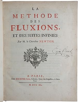 La methode des fluxions [translated by Georges Louis Le Clerc]