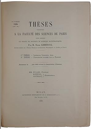 Thèses présentés a la Faculté des Sciences de Paris pour obtenir le Grade de Docteur.1re Thèse. I...