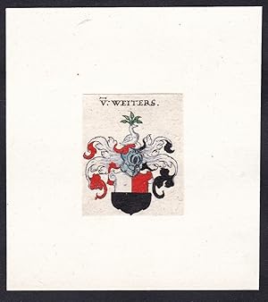 Bild des Verkufers fr V: Weiters" - Weiters Wappen Adel coat of arms heraldry Heraldik zum Verkauf von Antiquariat Steffen Vlkel GmbH