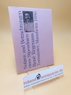 Seller image for Notizen und Betrachtungen eines Stipendiaten for sale by Roland Antiquariat UG haftungsbeschrnkt