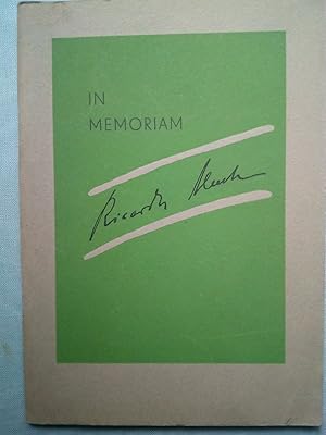 Seller image for In memoriam Ricarda Huch. Zur Kritik des deutschen Kulturschaffens for sale by Versandantiquariat Jena