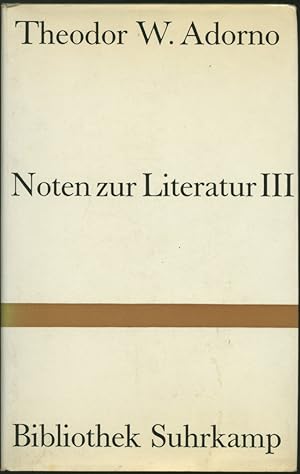 Noten zur Literatur III.