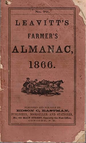 Image du vendeur pour Leavitt's Farmer's Almanac 1866 mis en vente par Kenneth Mallory Bookseller ABAA