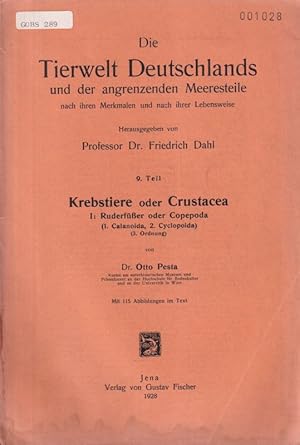 Bild des Verkufers fr Krebstiere oder Crustacea I: Ruderfer oder Copepoda (1. Calanoida, zum Verkauf von Clivia Mueller