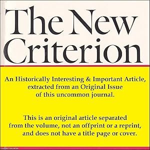 Seller image for No Greek and Very Little Latin: Classical Verse in Translation. An original article from The New Criterion, 1996. for sale by Cosmo Books