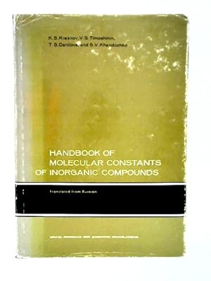 Imagen del vendedor de Handbook of Molecular Constants of Inorganic Compounds a la venta por World of Rare Books