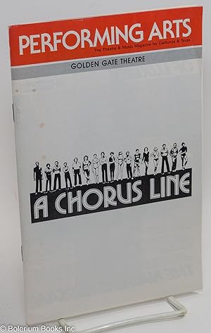Bild des Verkufers fr Performing Arts Magazine: A Chorus Line; San Francisco edition, April 1986: Golden Gate Theatre zum Verkauf von Bolerium Books Inc.