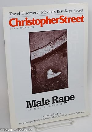 Immagine del venditore per Christopher Street: vol. 14, #30, [states #26] Aug. 31, 1992, whole #186: Male rape venduto da Bolerium Books Inc.