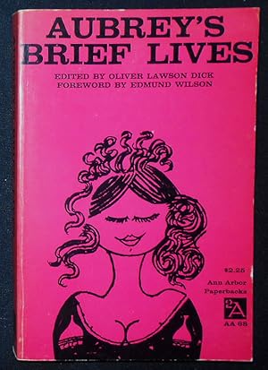 Seller image for Aubrey's Brief Lives; Edited from the Original Manuscripts and with a Life of John Aubrey by Oliver Lawson Dick; Foreword by Edmund Wilson for sale by Classic Books and Ephemera, IOBA