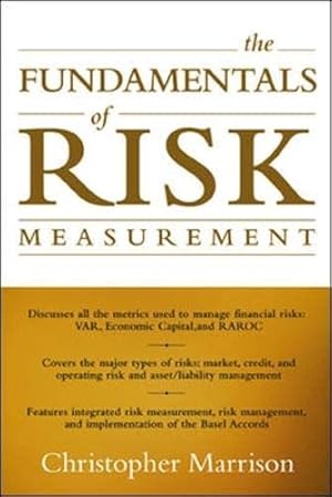 Seller image for The Fundamentals of Risk Measurement for sale by Antiquariat Buchhandel Daniel Viertel