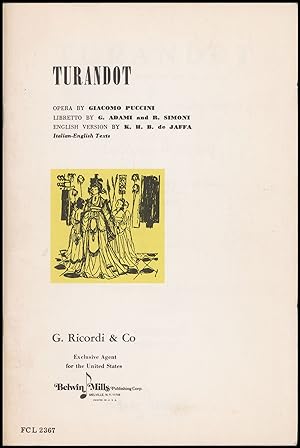 Seller image for Turandot: Lyric Drama in Three Acts and Five Scenes for sale by Diatrope Books