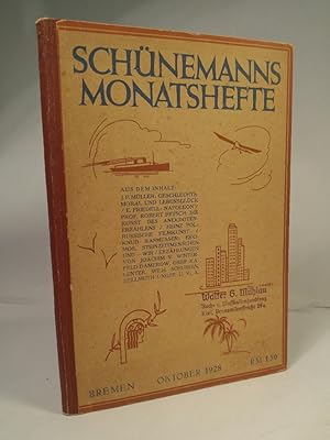 Seller image for Schnemanns Monatshefte; Heft Nummer 10, Oktober 1928 for sale by ANTIQUARIAT Franke BRUDDENBOOKS