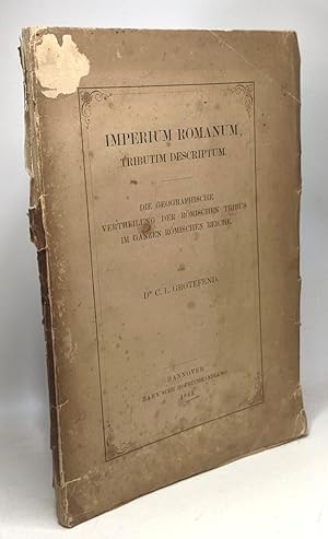 Immagine del venditore per Imperium romanum tributim descriptum - die geographische vertheilung der rmischen tribus im ganzen rmischen reiche venduto da crealivres