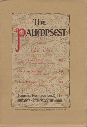 Imagen del vendedor de The Palimpsest - Volume 21 Number 6 - June 1940 a la venta por The Haunted Bookshop, LLC