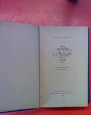 Bild des Verkufers fr Ein schwbisches Mozart Buch zum Verkauf von biblion2