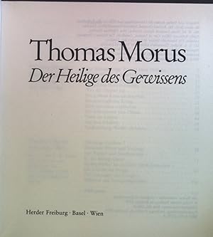 Imagen del vendedor de Thomas Morus : Der Heilige des Gewissens. a la venta por books4less (Versandantiquariat Petra Gros GmbH & Co. KG)