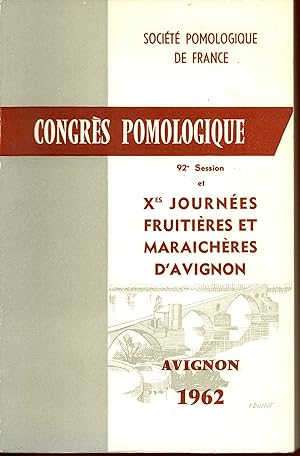 Congrès pomologique Xe journées fruitières et maraichères d'Avignon