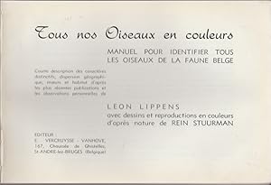 TOUS NOS OISEAUX EN COULEURS-MANUEL POUR IDENTIFIER LES OISEAUX DE LA FAUNE BELGE