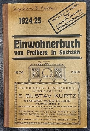 Einwohnerbuch von Freiberg in Sachsen , Innentitel: Einwohner- und Auskunftsbuch der Stadt Freibe...