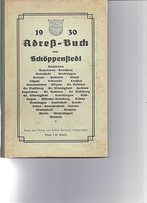 Adreß-Buch von Schöppenstedt - Einwohner-Nachschlagebuch für die Stadt Schöppenstedt nebst umlieg...