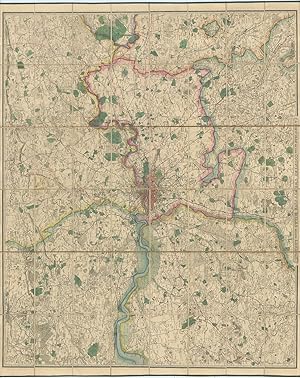 Bild des Verkufers fr A New Map of the Country Twenty-Five Miles Round London. zum Verkauf von Robert Frew Ltd. ABA ILAB