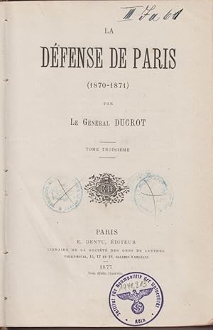 Le Défense de Paris, 3. (apart).